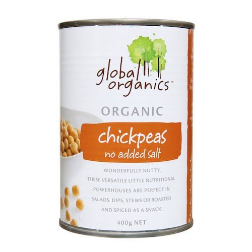 Global Organics Chick Peas No Added Salt Organic canned 400g Global Organics Chick Peas No Added Salt Organic canned 400g