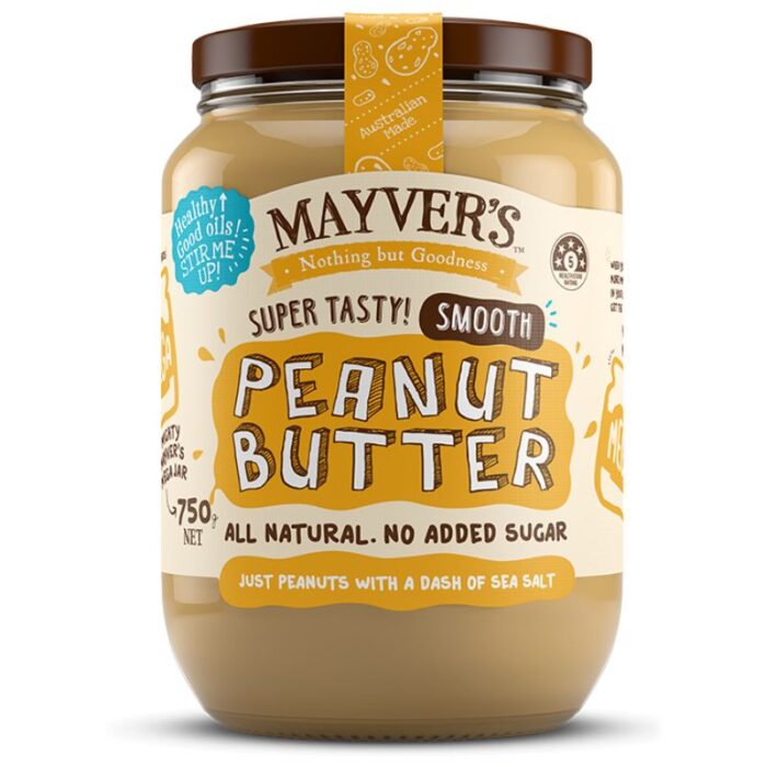 Mayver’s Smooth Peanut Butter 750g Jar