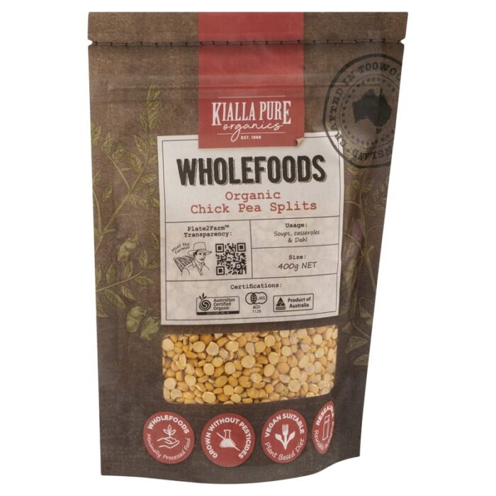 organic chick pea splits 400g