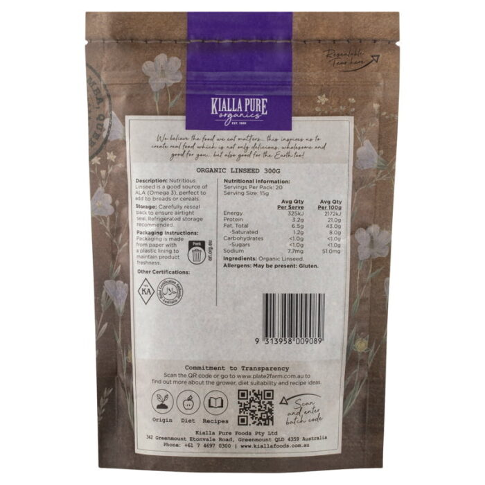 organic linseed 300g