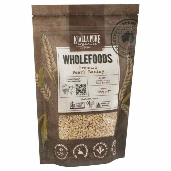 organic pearl barley 400g