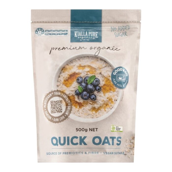 organic quick oats 500g organic quick oats 500g