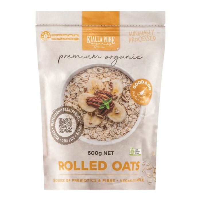 organic rolled oats 600g