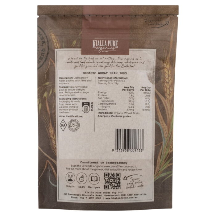 organic wheat bran 100g organic wheat bran 100g