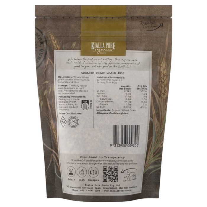 organic wheat grain 400g 1