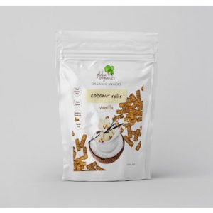 Organic Coconut rolls crispy crunchy vanilla 140g